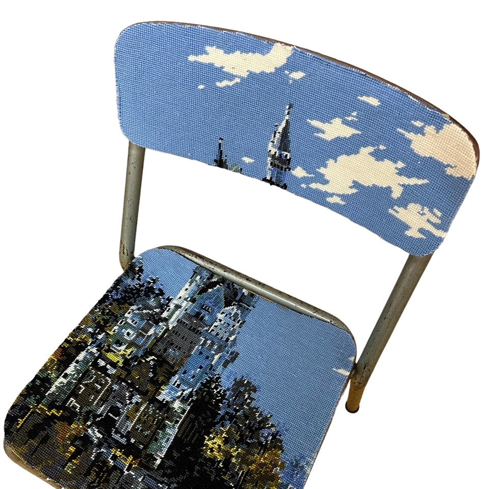 Café Chair "Castle" with Vintage Tapestry Covering